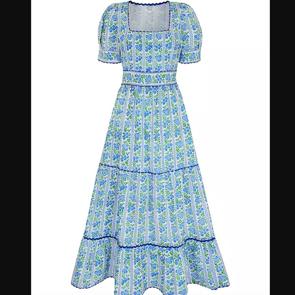 Pink City Prints Cotswolds Border Evelyn Dress, Size XL - Picture 4 of 6